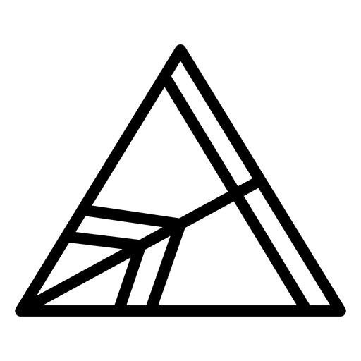Dreieckiges Logo geometrisch polygonal PNG-Design