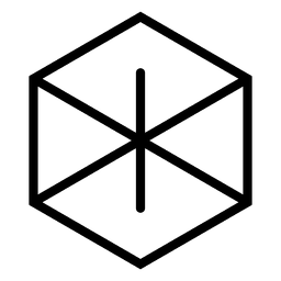 Geometrisches sechseckiges abstraktes Logo PNG-Design