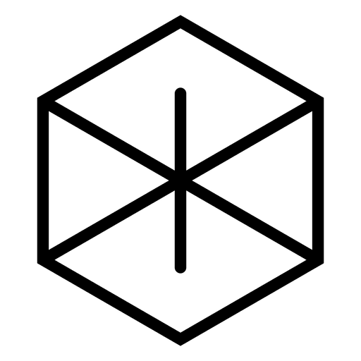 Geometrisches sechseckiges abstraktes Logo PNG-Design