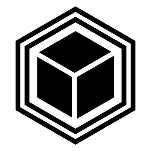 Abstraktes Logo des geometrischen W?rfels PNG-Design