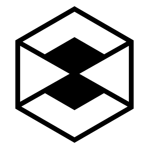 Geometrisches abstraktes Hexagon-Logo PNG-Design