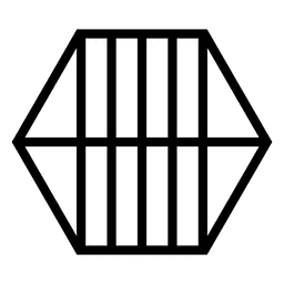 Geometrisch gestreiftes Sechseck-Logo PNG-Design