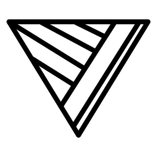 Logotipo abstrato do triângulo geométrico Desenho PNG