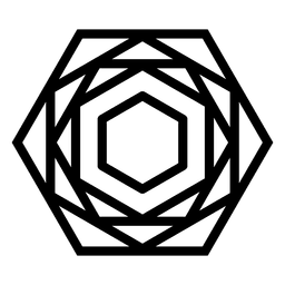 Forma geométrica poligonal do logotipo