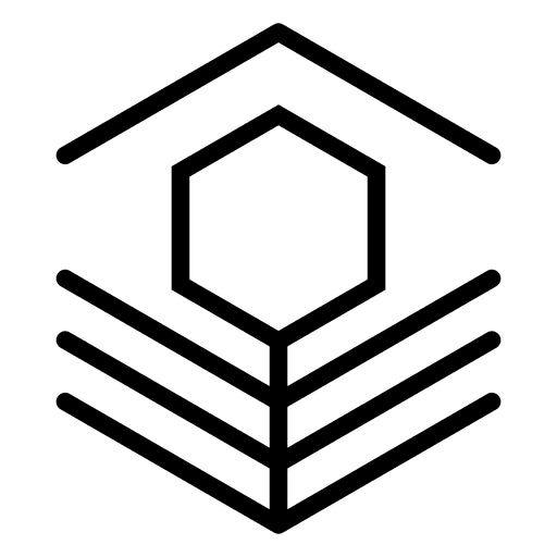 Abstraktes Logo geometrisch polygonal PNG-Design