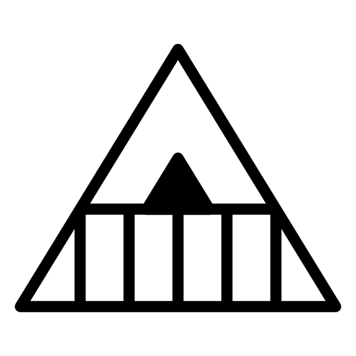 Modelo de logotipo triângulo poligonal geométrico Desenho PNG