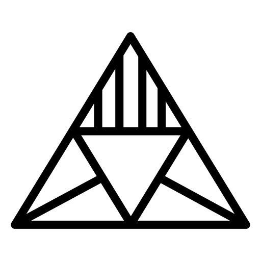 Dreieckiges Logo mit geometrischen Formen PNG-Design