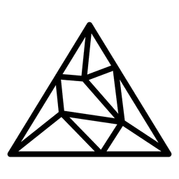 Dreieck-Logo geometrisch PNG-Design