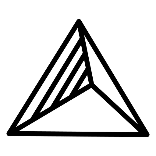 Triângulo do logotipo geométrico poligonal Desenho PNG