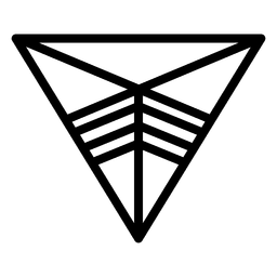 Logotipo geométrico triangular poligonal Diseño PNG