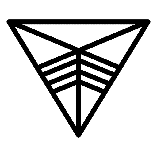 Logo geométrica triange poligonal Desenho PNG