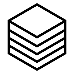 Cubo poligonal geométrico logo Diseño PNG