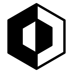 B & W logo geométrico poligonal