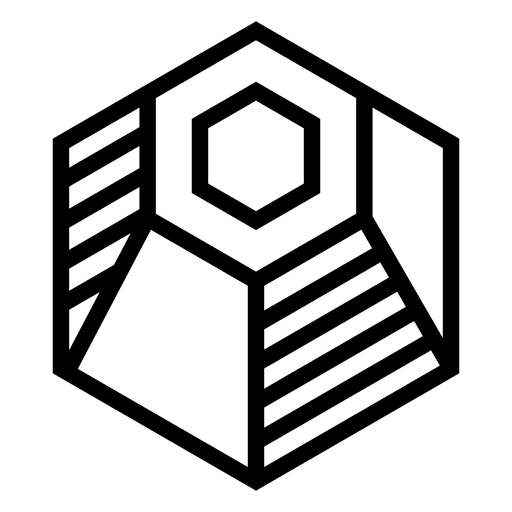 Logo geometrisch polygonal sechseckig PNG-Design