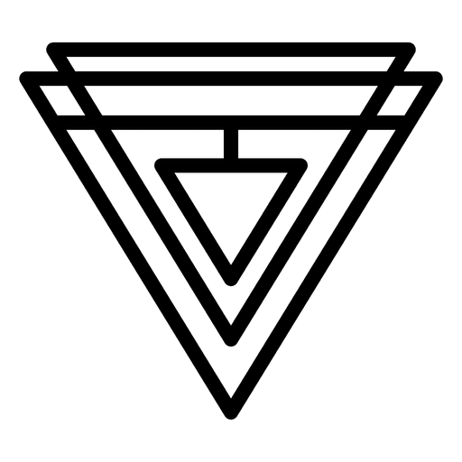 Logo mit abstrakten geometrischen Dreiecken PNG-Design