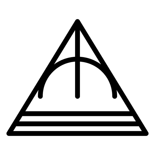 Poligonal geométrico do logotipo do triângulo do traço Desenho PNG