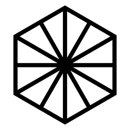Logo hexagonal poligonal geométrico Diseño PNG