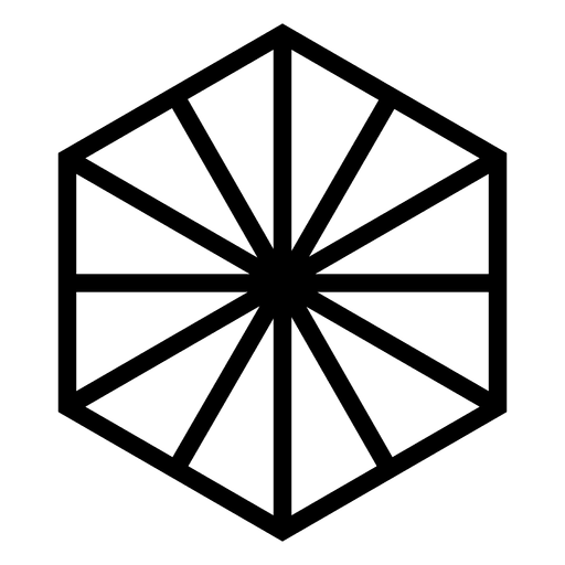 Logo hexagonal poligonal geométrico Diseño PNG