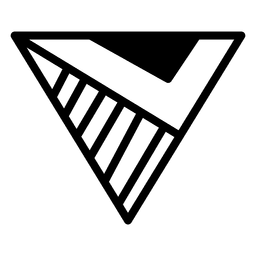 Plantilla de logotipo triángulo poligonal geométrico