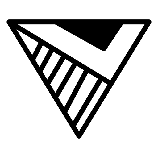 Geometrische polygonale Dreiecksschablone des Logos