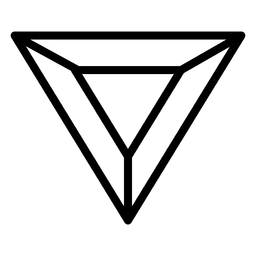 Triángulo de logotipo geométrico poligonal
