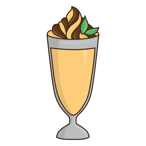 Milkshake caramel dessert PNG Design