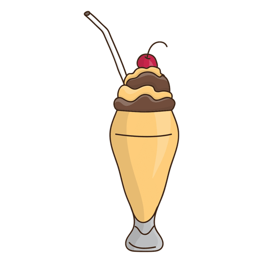 Milchshake-Karamell-Dessert-Illustration PNG-Design
