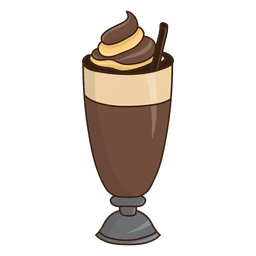 Postre de caramelo de chocolate de malteada Diseño PNG