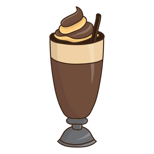 Milchshake-Schokoladen-Karamell-Dessert PNG-Design