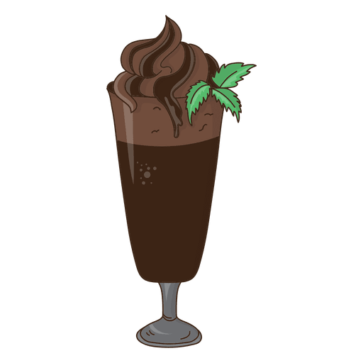 Milkshake chocolate dessert PNG Design