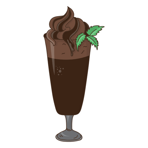 Sobremesa de chocolate com milk-shake - Baixar PNG/SVG Transparente