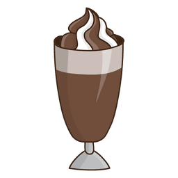 Milkshake chocolate vanilla dessert PNG Design