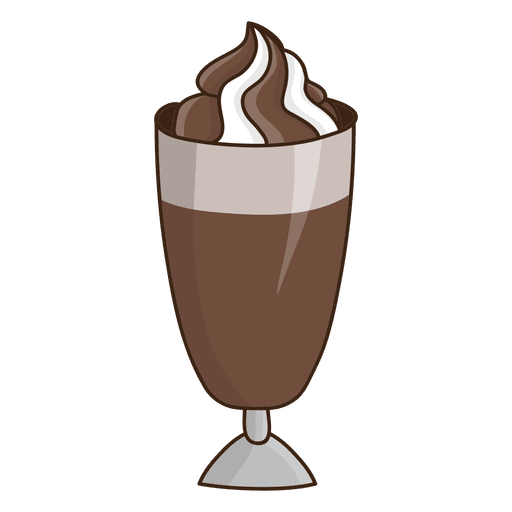 Milchshake Schokoladen-Vanille-Dessert PNG-Design