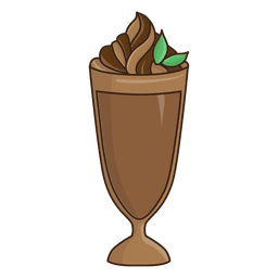 Ilustración de postre de chocolate batido Diseño PNG