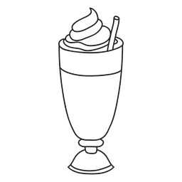 Postre de batido Diseño PNG