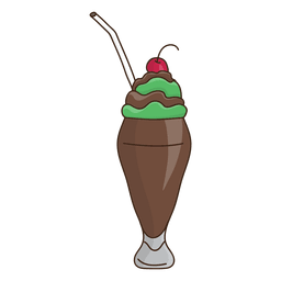 Milkshake dessert chocolate PNG Design