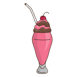 Milchshake Dessert Erdbeere PNG-Design