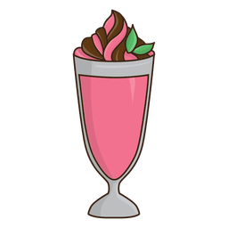 Morango batido e sobremesa de chocolate Desenho PNG