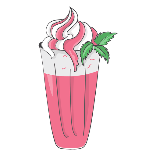 Milchshake Erdbeer-Dessert PNG-Design