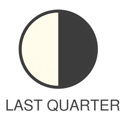 Mond letztes Viertel Symbol PNG-Design