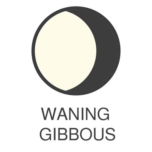 Mond schwindet Gibbous Ikone PNG-Design