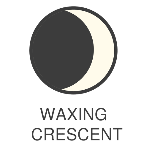Moon waxing crescent icon