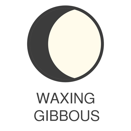 Moon waxing gibbous icon PNG Design