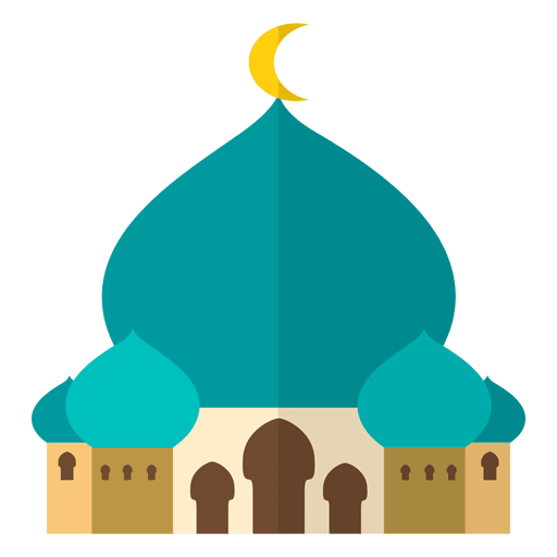 Mezquita islam plana Diseño PNG