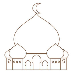 Moschee-Islam-Strich-Symbol Moschee-Islam-Strich-Symbol