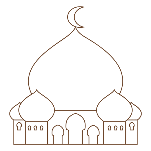 Moschee Islam Schlaganfall Symbol Transparenter Png Und Svg Vektor