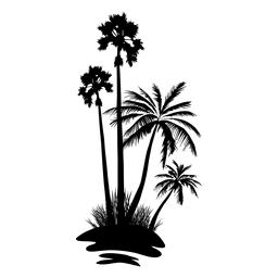 Palmenwaldschattenbild PNG-Design