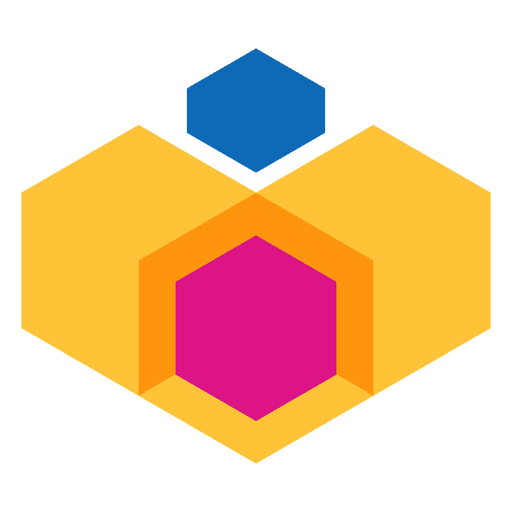 Polygonales geometrisches abstraktes Logo PNG-Design