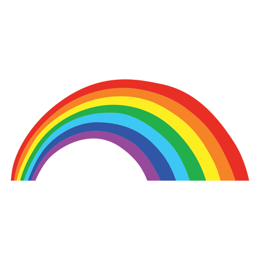 Dibujos animados de arco iris colorido Diseño PNG