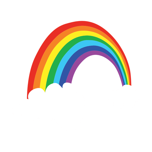 Dibujos animados de arco iris colorido Diseño PNG
